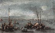 GUARDI, Francesco The Lagoon Looking toward Murano from the Fondamenta Nuove sdg oil painting picture wholesale